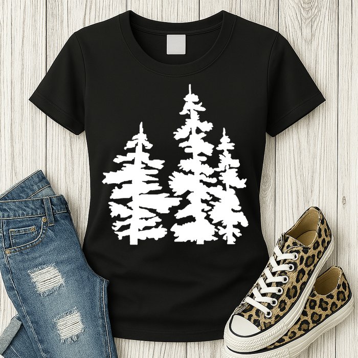 Pine Trees Illustration Womens T-Shirt