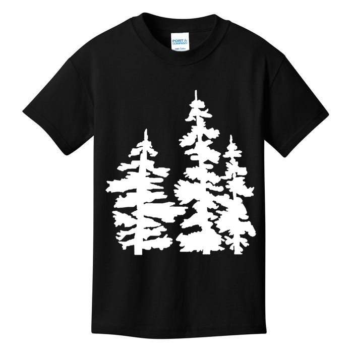 Pine Trees Illustration Kids T-Shirt