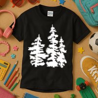 Pine Trees Illustration Kids T-Shirt