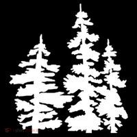 Pine Trees Illustration Zip Tote Bag