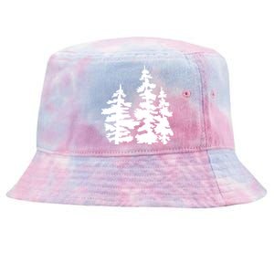 Pine Trees Illustration Tie-Dyed Bucket Hat