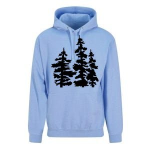 Pine Trees Illustration Unisex Surf Hoodie