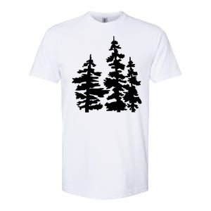 Pine Trees Illustration Softstyle CVC T-Shirt