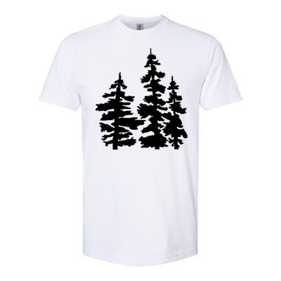 Pine Trees Illustration Softstyle® CVC T-Shirt