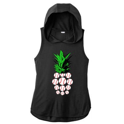 Pineapple Baseball Ladies PosiCharge Tri-Blend Wicking Draft Hoodie Tank