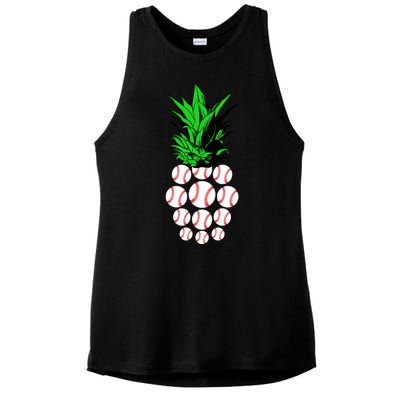 Pineapple Baseball Ladies PosiCharge Tri-Blend Wicking Tank