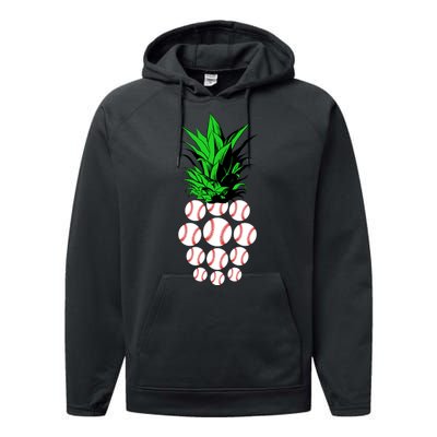 Pineapple Baseball Performance Fleece Hoodie