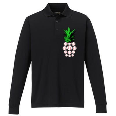 Pineapple Baseball Performance Long Sleeve Polo