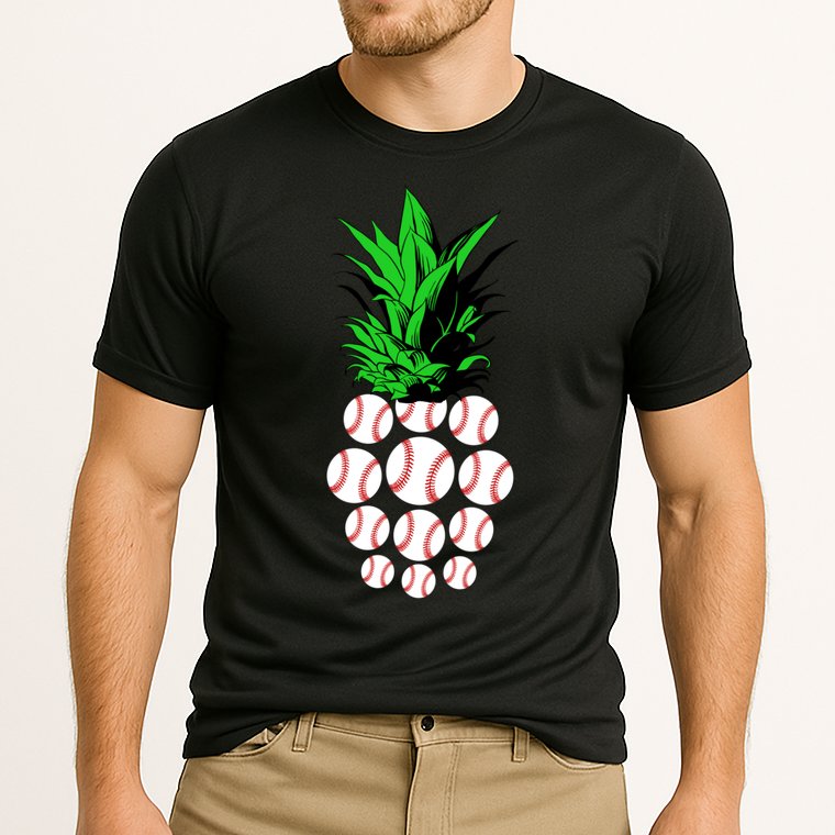 Pineapple Baseball Cooling Performance Crew T-Shirt
