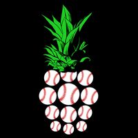 Pineapple Baseball Cooling Performance Crew T-Shirt