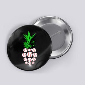 Pineapple Baseball Button