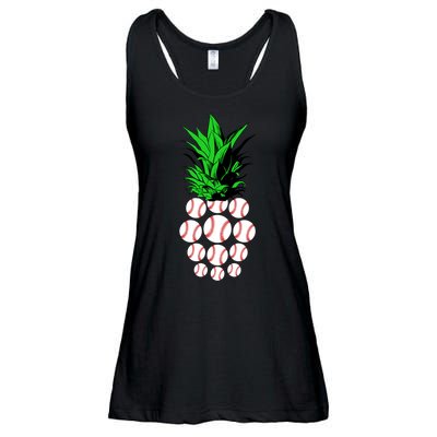 Pineapple Baseball Ladies Essential Flowy Tank
