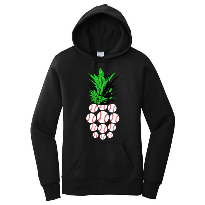 Pineapple Baseball Women's Pullover Hoodie