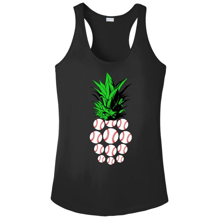 Pineapple Baseball Ladies PosiCharge Competitor Racerback Tank