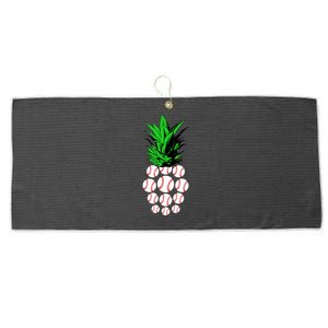 Pineapple Baseball Large Microfiber Waffle Golf Towel