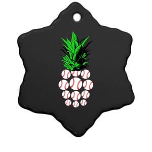 Pineapple Baseball Ceramic Star Ornament