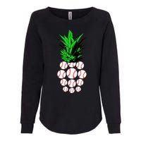 Pineapple Baseball Womens California Wash Sweatshirt