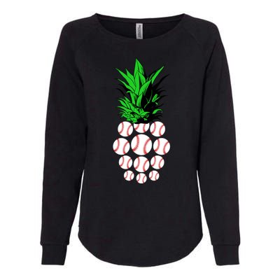 Pineapple Baseball Womens California Wash Sweatshirt