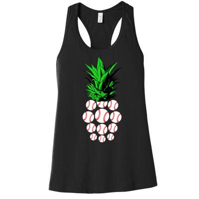 Pineapple Baseball Women's Racerback Tank