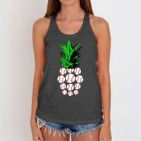 Pineapple Baseball Women's Knotted Racerback Tank