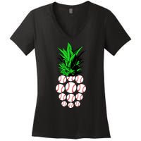 Pineapple Baseball Women's V-Neck T-Shirt