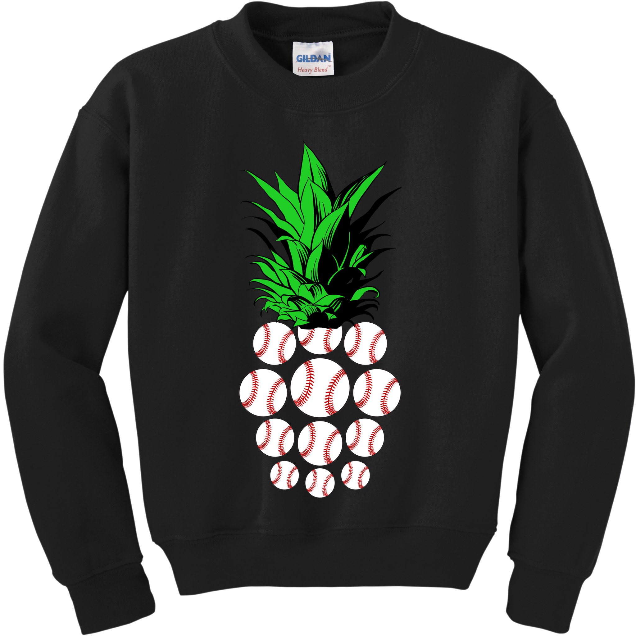 Pineapple Baseball Kids Sweatshirt