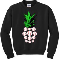 Pineapple Baseball Kids Sweatshirt