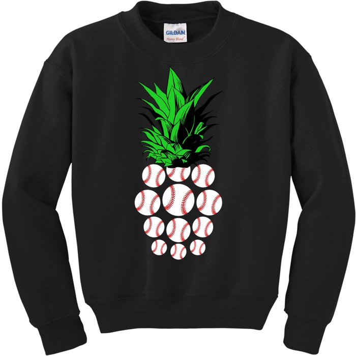 Pineapple Baseball Kids Sweatshirt