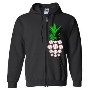 Pineapple Baseball Full Zip Hoodie