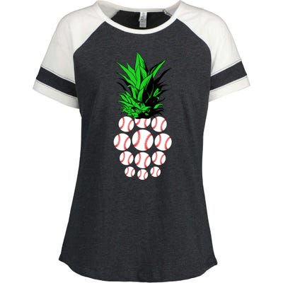 Pineapple Baseball Enza Ladies Jersey Colorblock Tee