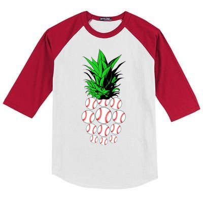 Pineapple Baseball Kids Colorblock Raglan Jersey