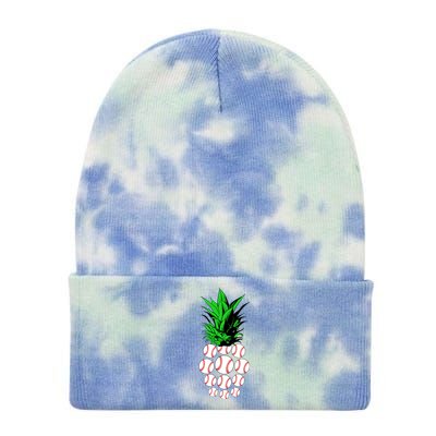 Pineapple Baseball Tie Dye 12in Knit Beanie