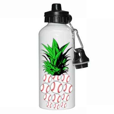 Pineapple Baseball Aluminum Water Bottle