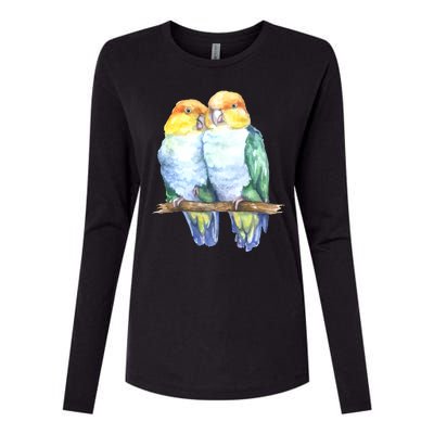 Pineapple Conure Watercolor Bird Womens Cotton Relaxed Long Sleeve T-Shirt