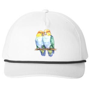 Pineapple Conure Watercolor Bird Snapback Five-Panel Rope Hat