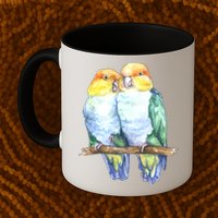 Pineapple Conure Watercolor Bird Mug