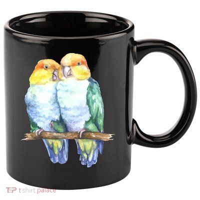 Pineapple Conure Watercolor Bird 11oz C Handle Ceramic Mug