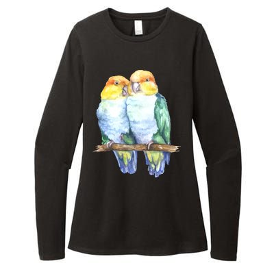 Pineapple Conure Watercolor Bird Womens CVC Long Sleeve Shirt