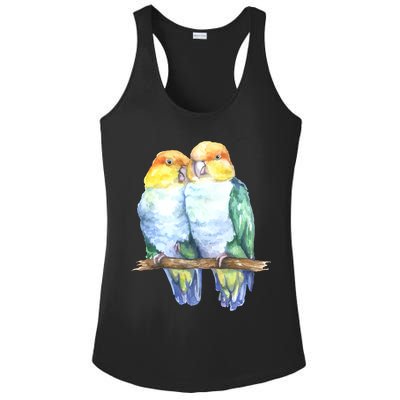 Pineapple Conure Watercolor Bird Ladies PosiCharge Competitor Racerback Tank