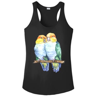 Pineapple Conure Watercolor Bird Ladies PosiCharge Competitor Racerback Tank