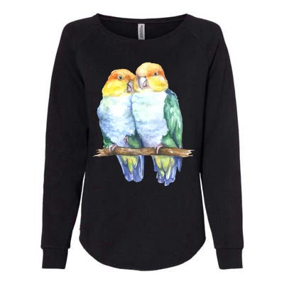 Pineapple Conure Watercolor Bird Womens California Wash Sweatshirt