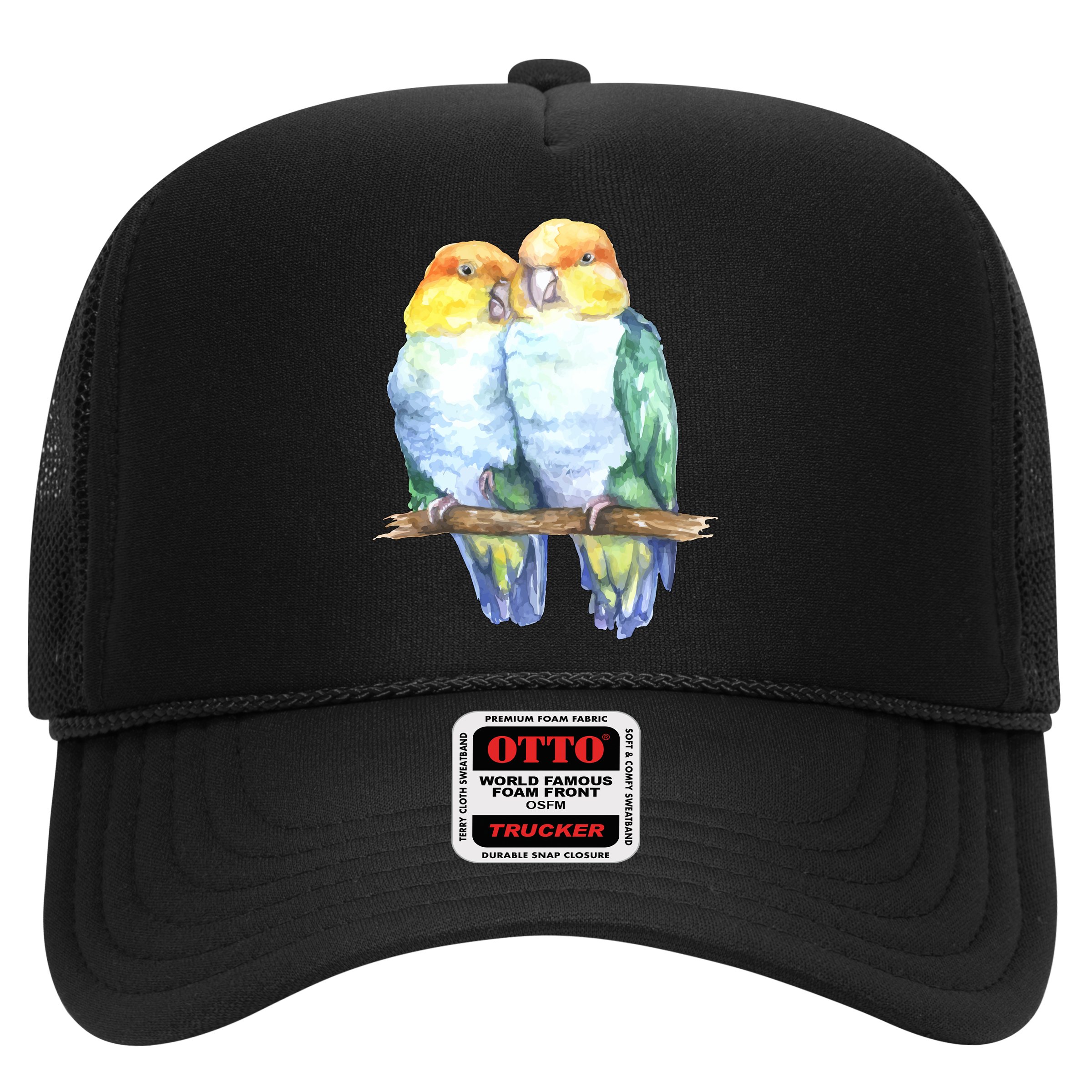 Pineapple Conure Watercolor Bird Hat
