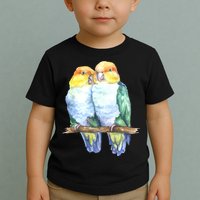 Pineapple Conure Watercolor Bird Toddler T-Shirt