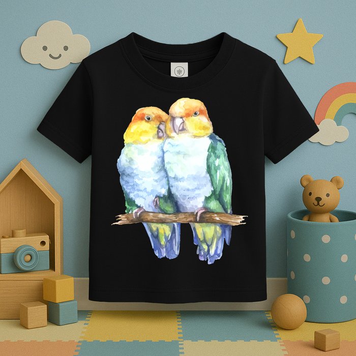 Pineapple Conure Watercolor Bird Toddler T-Shirt