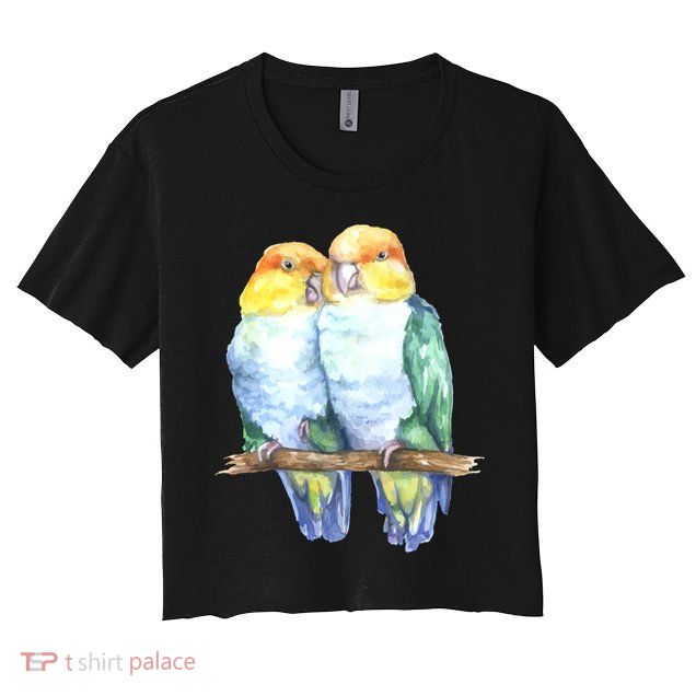 Pineapple Conure Watercolor Bird Crop Top