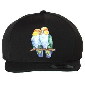 Pineapple Conure Watercolor Bird Wool Snapback Cap