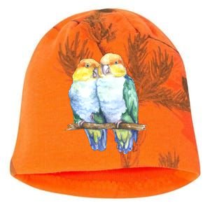 Pineapple Conure Watercolor Bird Kati - Camo Knit Beanie