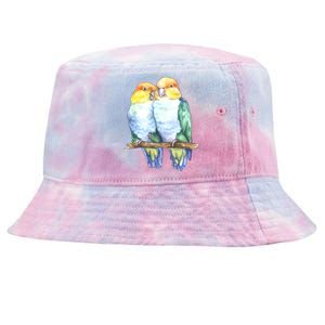 Pineapple Conure Watercolor Bird Tie-Dyed Bucket Hat