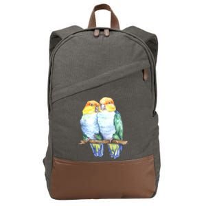 Pineapple Conure Watercolor Bird Cotton Canvas Backpack