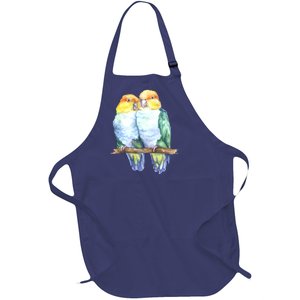 Pineapple Conure Watercolor Bird Full-Length Apron With Pockets